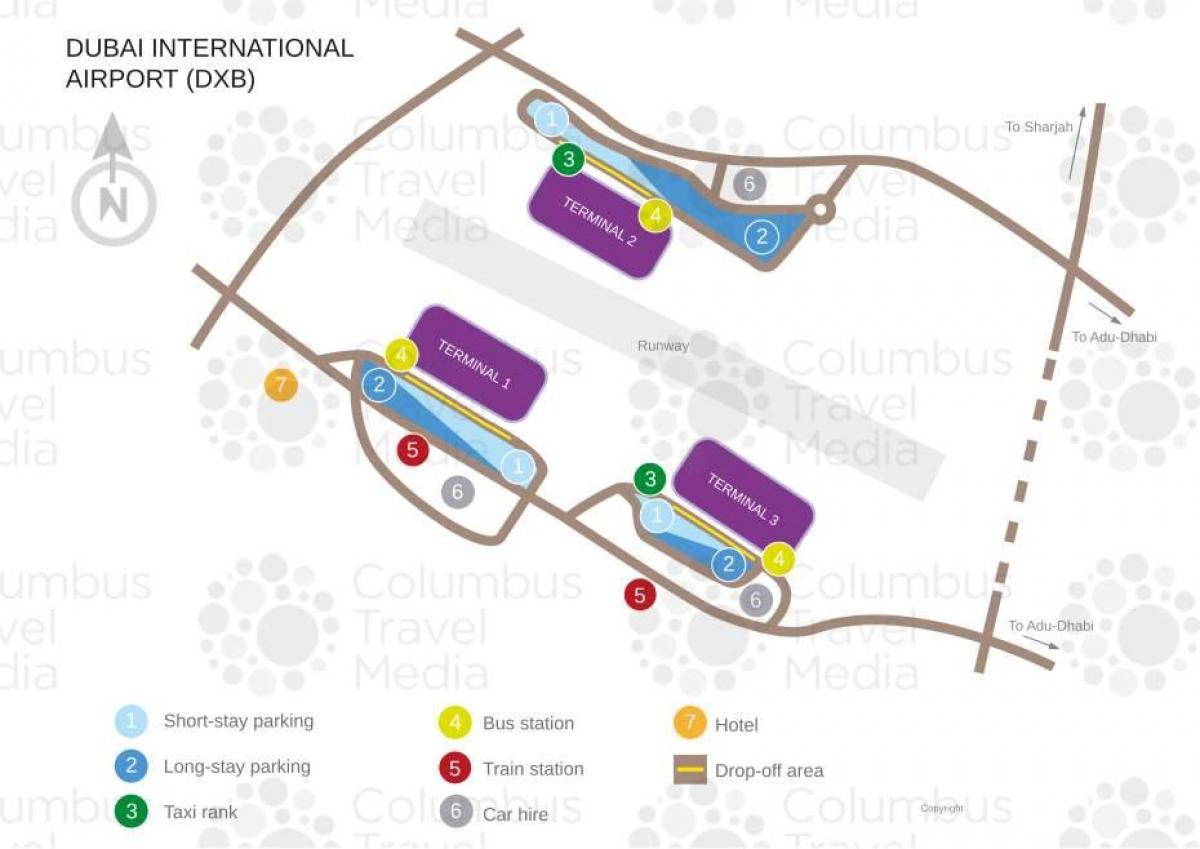 карта аэропорта Дубаи
