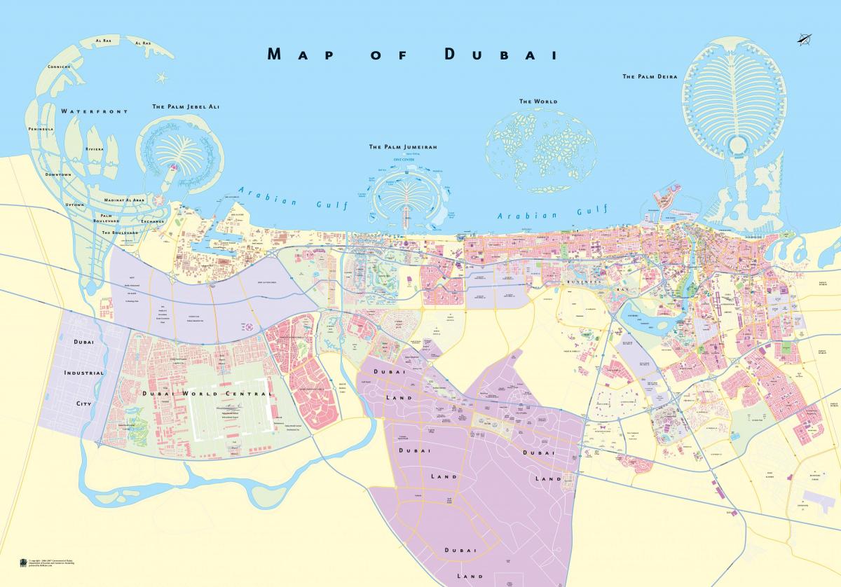 маршрут на карте Дубая