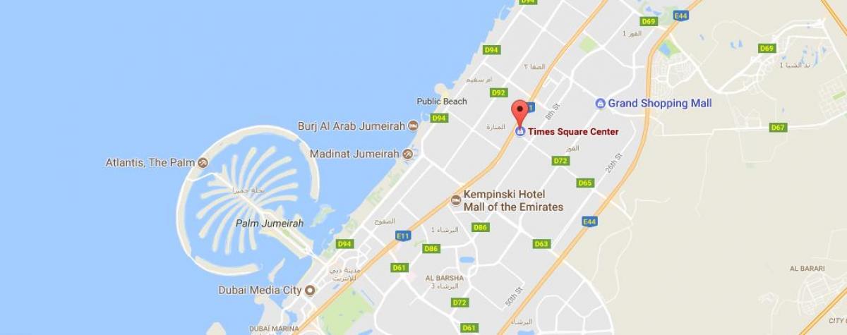 карта Таймс-сквер Центр Дубай