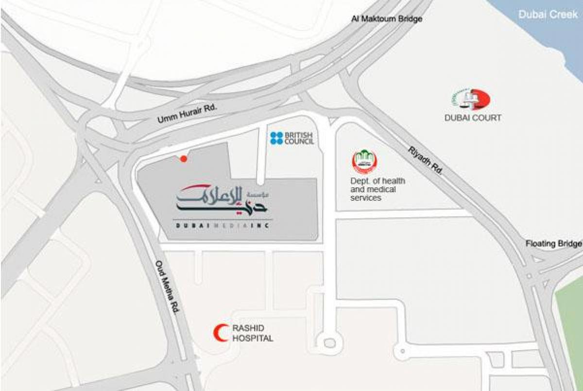 Рашид госпиталь Дубаи расположение на карте