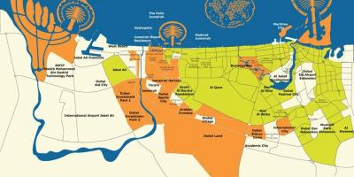 Дубай острова карта