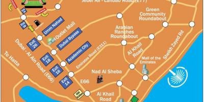 Регби Дубай расположение карте