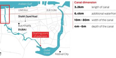 Карта Дубайского канала