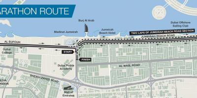 Карта Дубайском марафоне