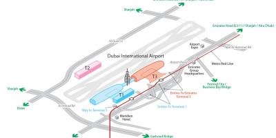 Аэропорт Дубая карте