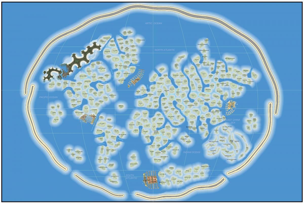 карта мира остров Дубай