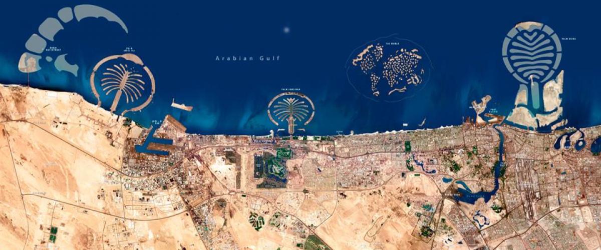спутниковая карта Дубая