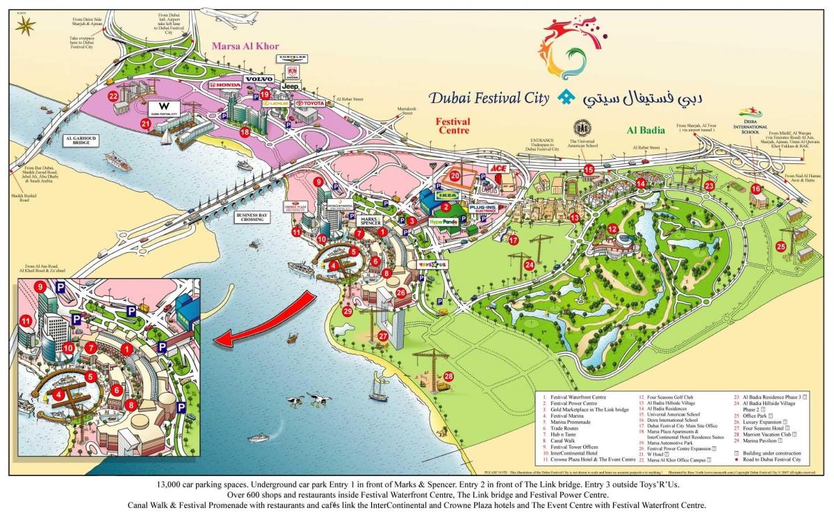 Дубай карта фестиваля