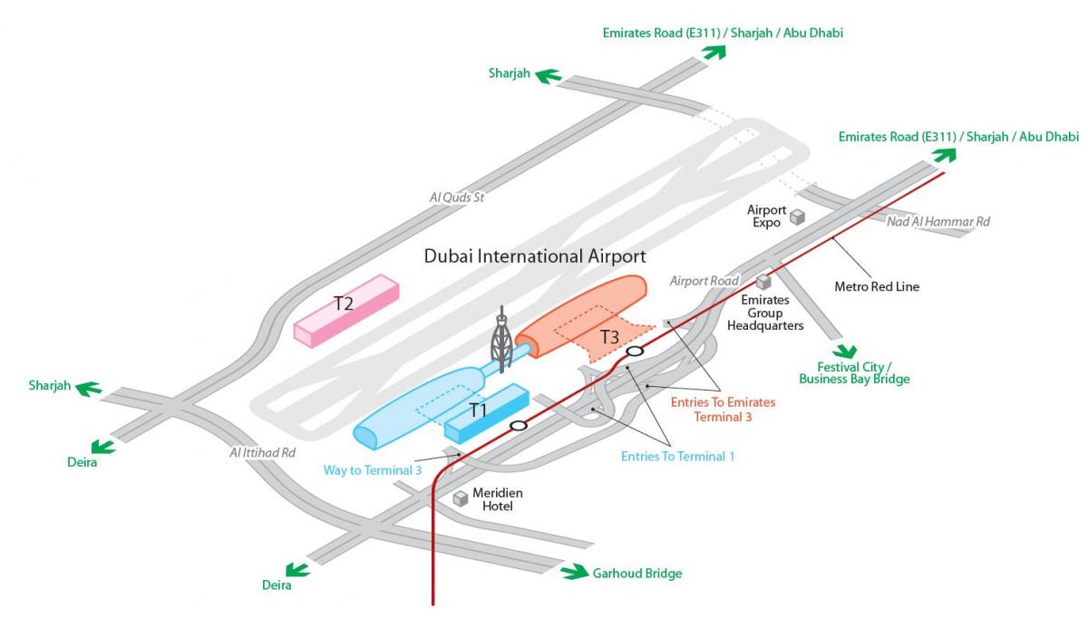 аэропорт Дубая карте