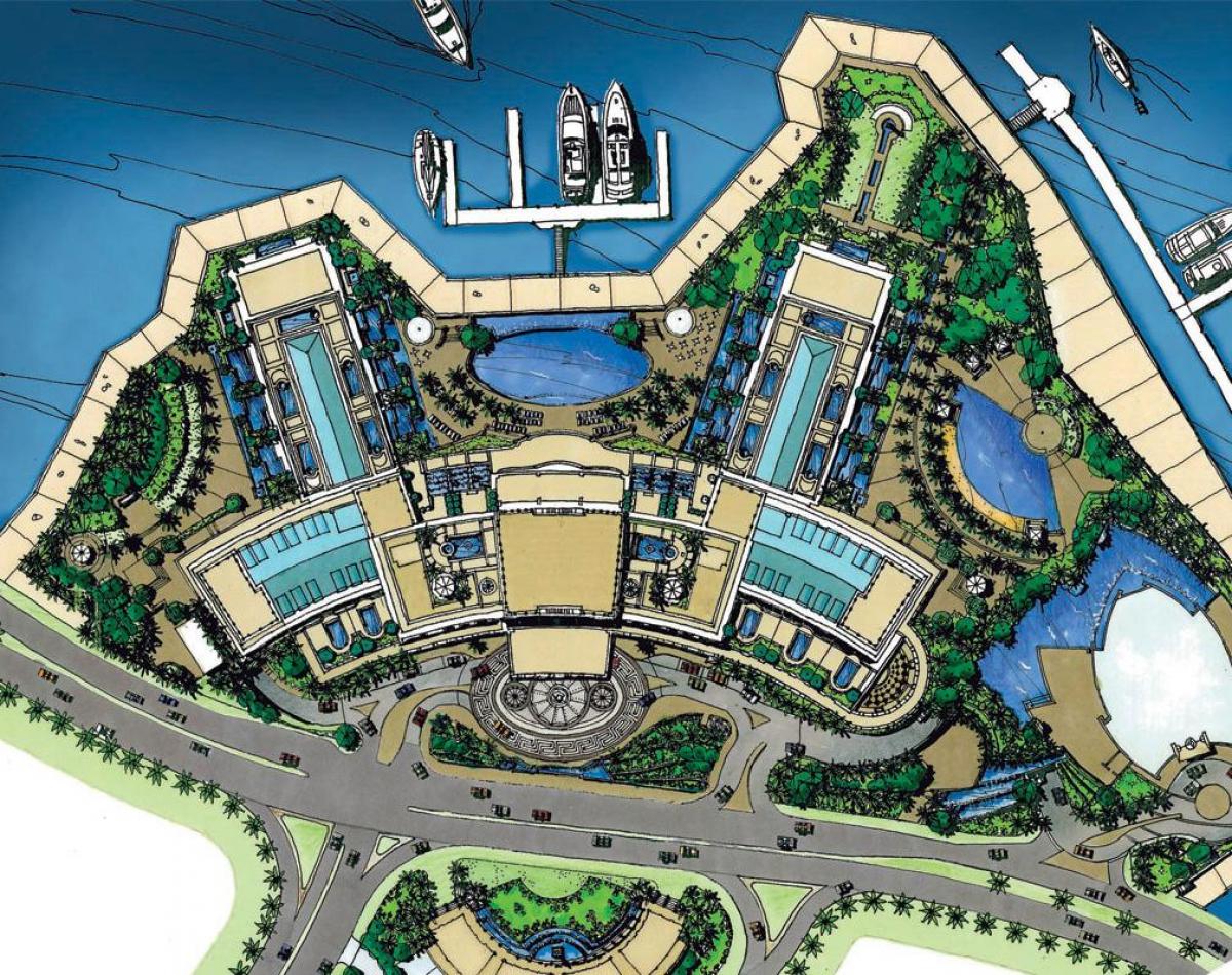 карта отеля Palazzo Versace в Дубае