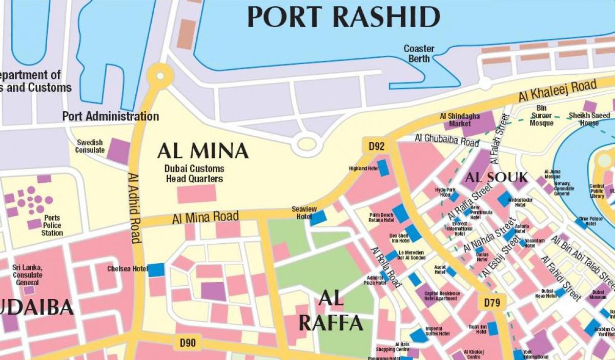 Дубай карта порт