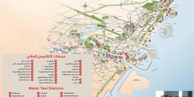 Дубай водных маршрутных такси карта