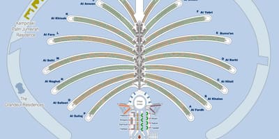 Карта Palm в Дубае