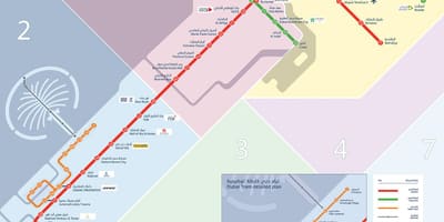 Линия метро Дубай карта