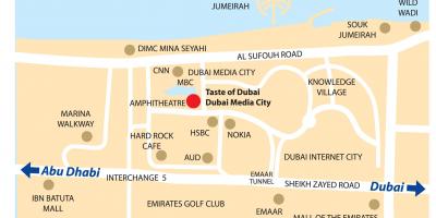 Дубай медиа Сити расположение на карте
